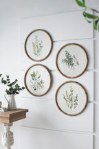 Flora Print Round Frame Set of 4