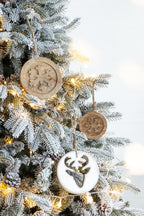 6" x 6" Wooden Hanging Circle with Snowflake Cut - Set of 12