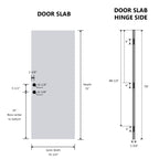 Smooth Fiberglass Entry Door Slab Only - Right Hand Inswing