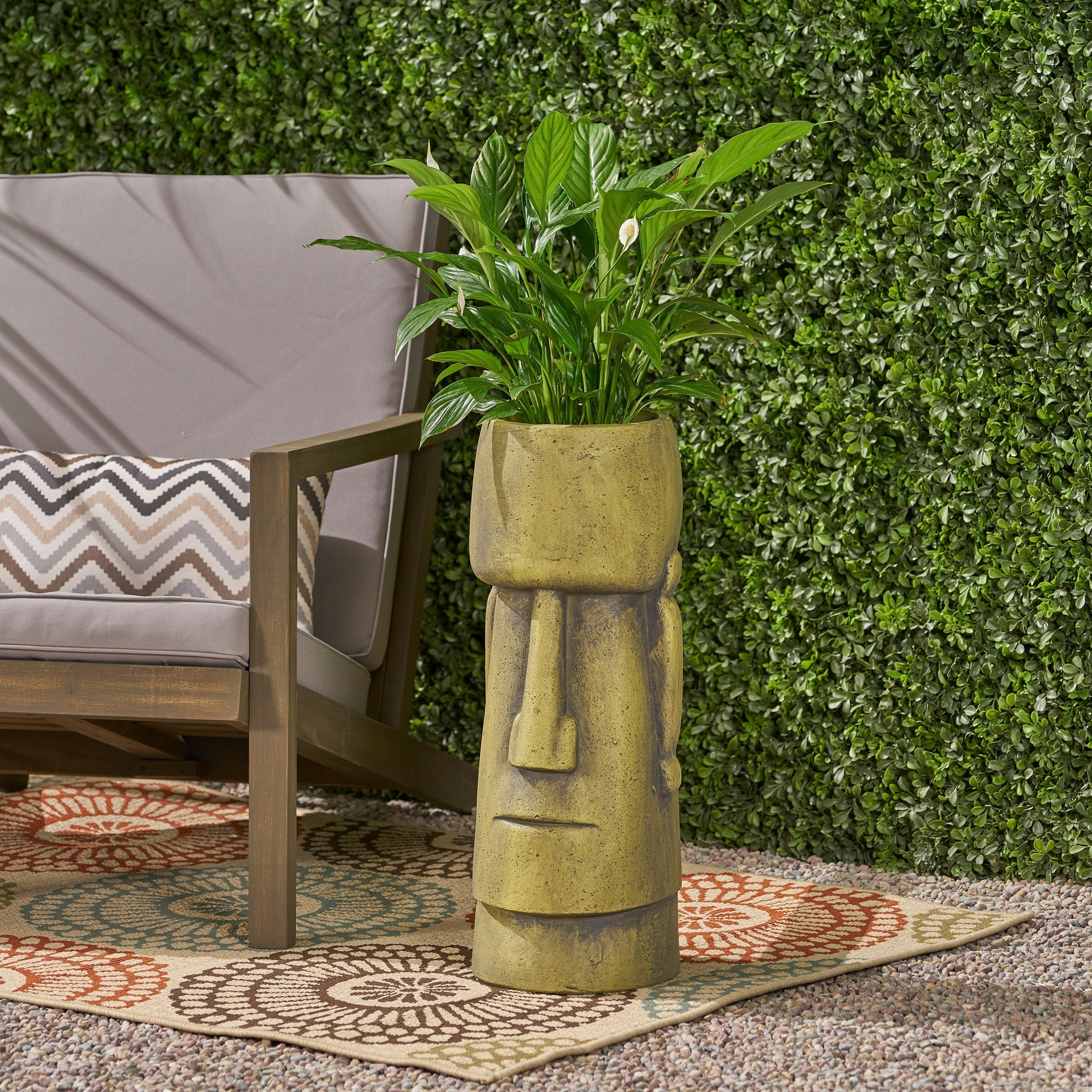 Glacier Cast Stone Urn Planter