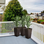 Outsunny Set of 3 Tall Planters with Drainage Hole