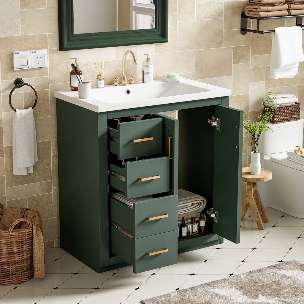 30'' Bathroom Vanity with Ceramic Sink Combo