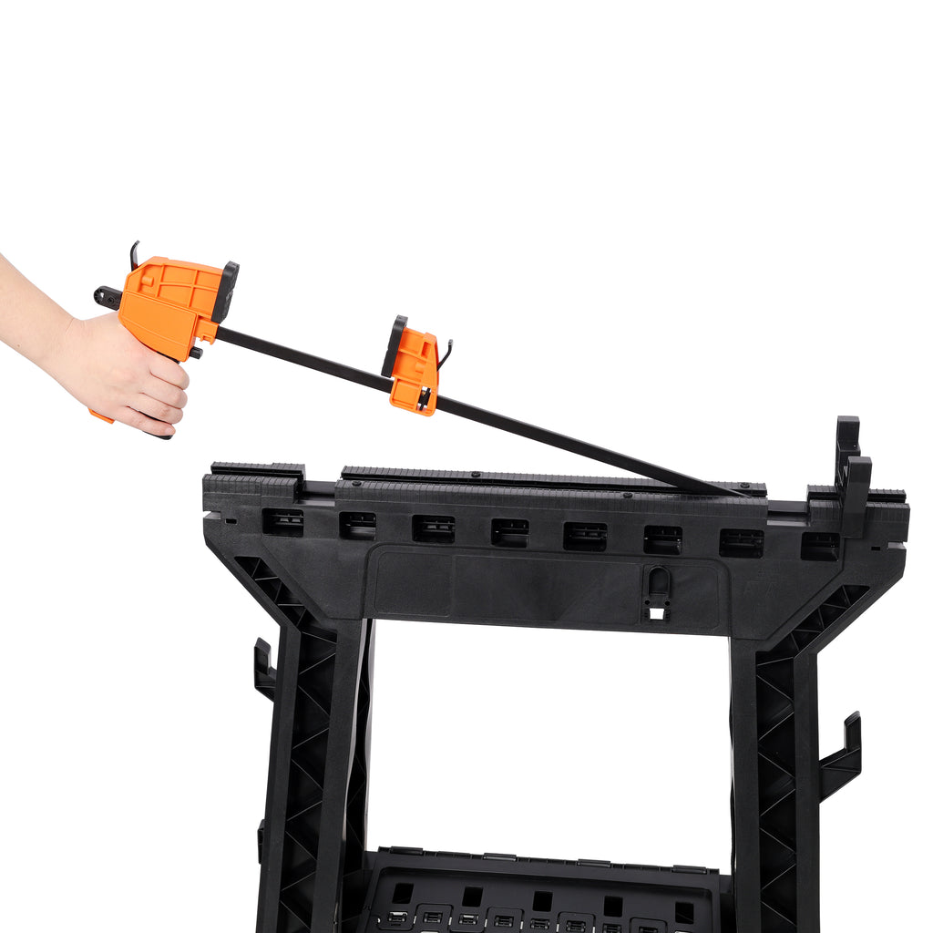 Folding Clamping Sawhorse Set of 2