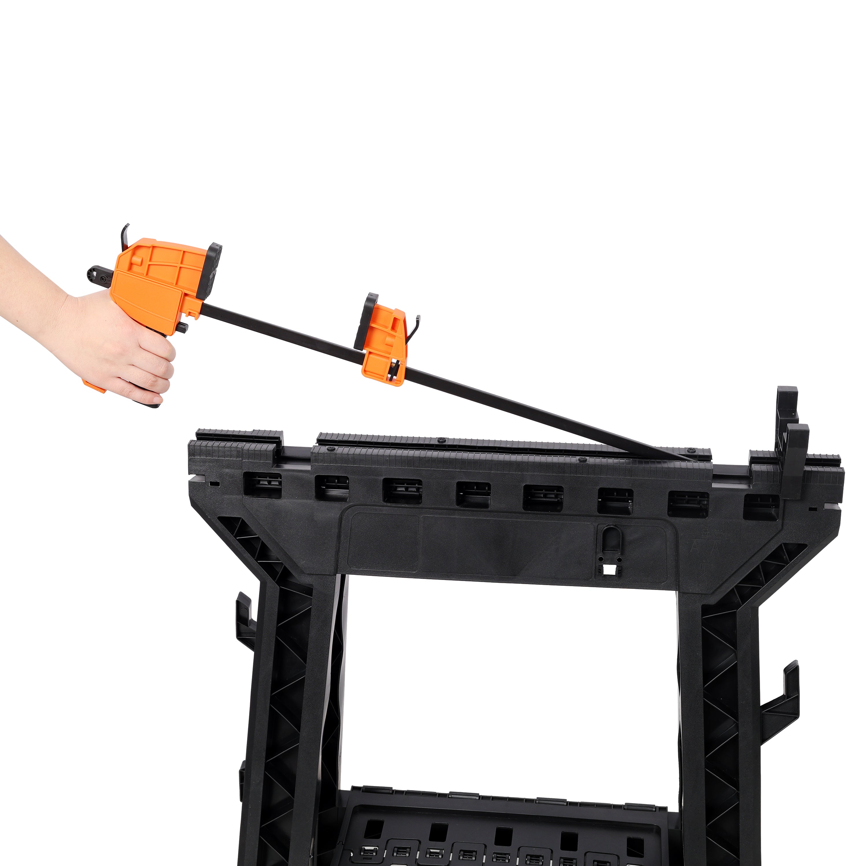Folding Clamping Sawhorse Set of 2
