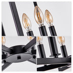 22" Modern Black Geometric Chandelier