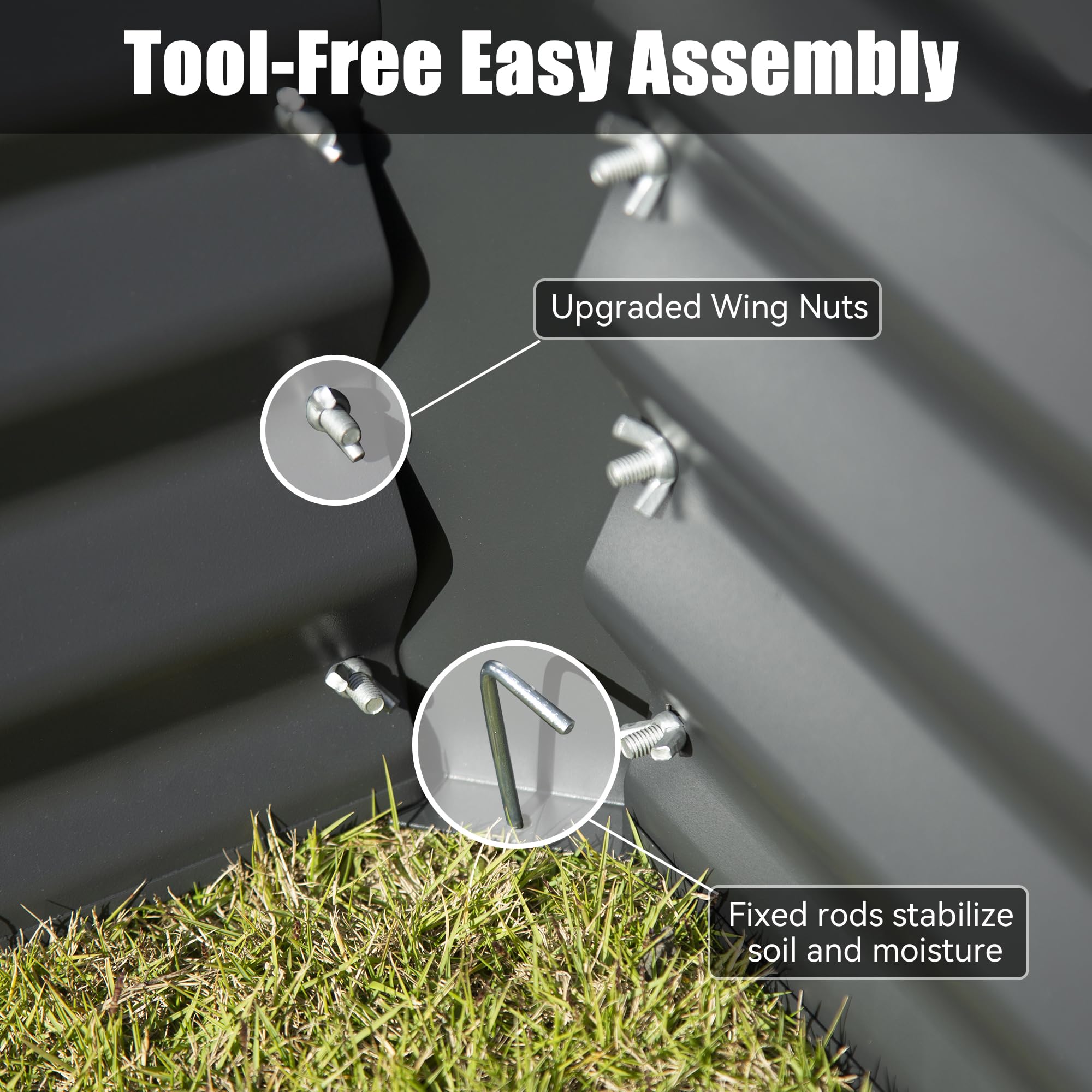 Galvanized Raised Garden Bed, Outdoor Planter Garden Boxes