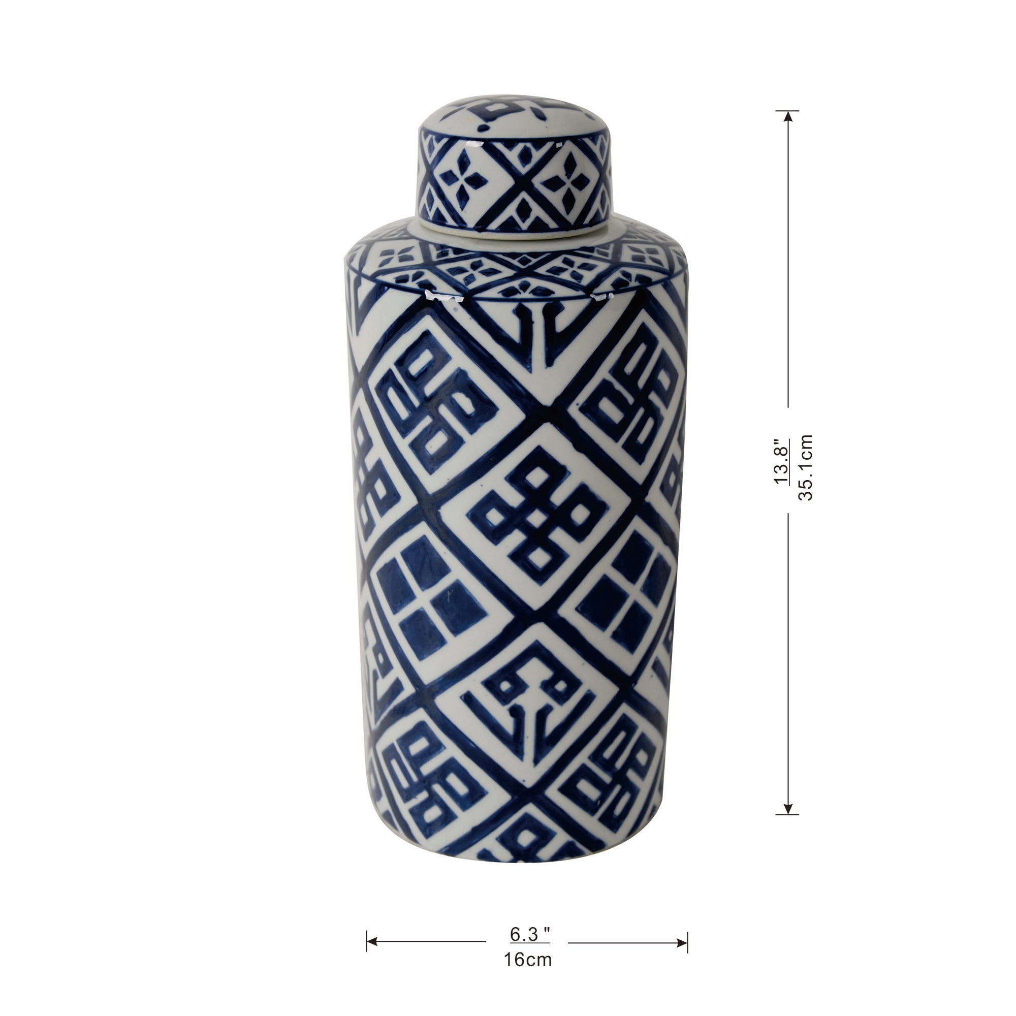 D6.3x13.8" Valora Ceramic Jar