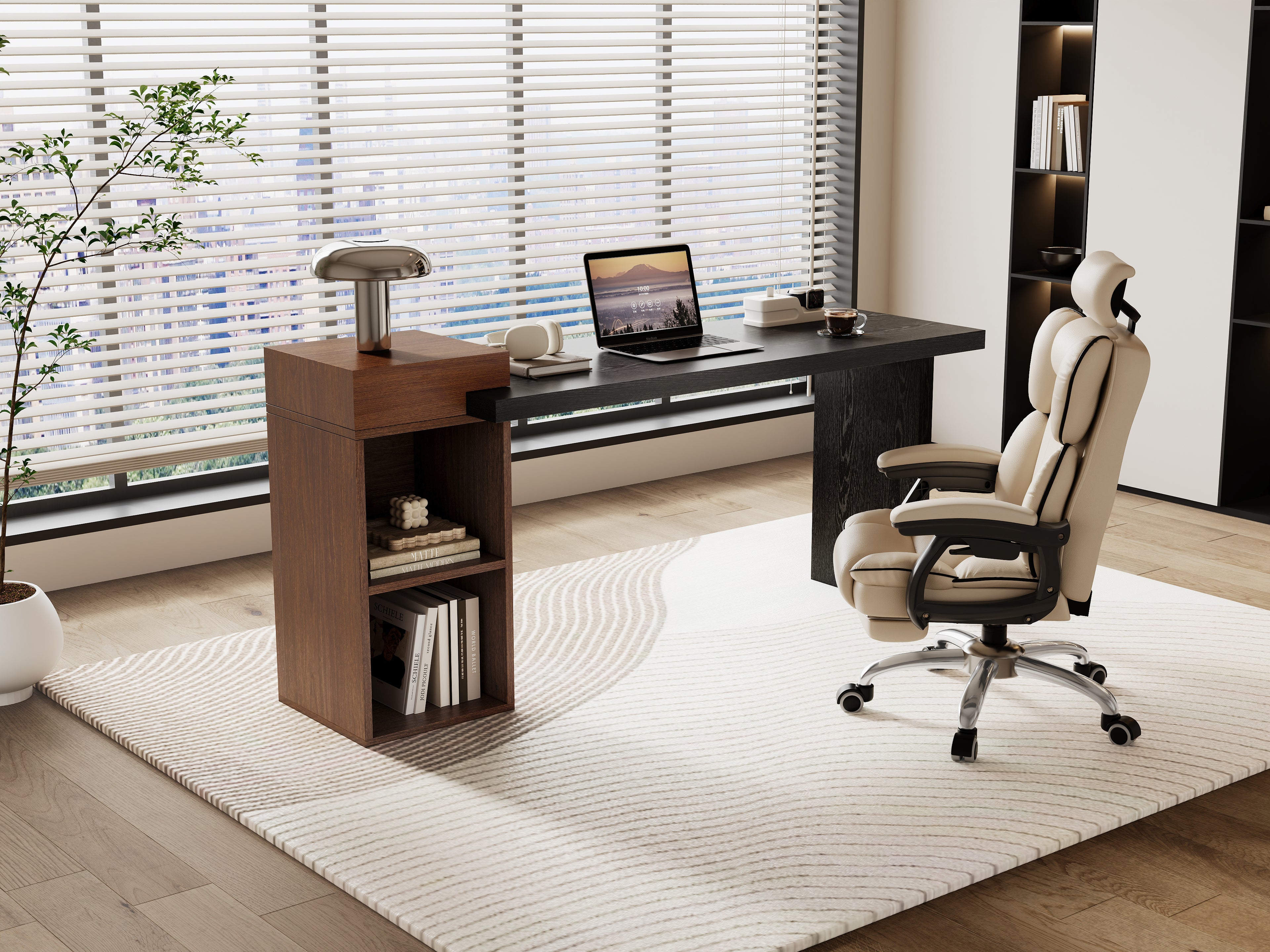 Modern Two-Tone Sofa Side Table