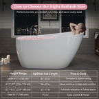 55" Acrylic Freestanding Bathtub