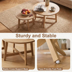 Set of 2 Round Nesting Coffee Tables