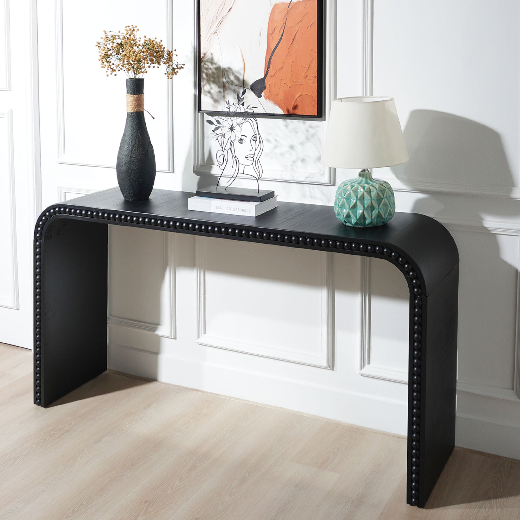 Black Wood Console Table