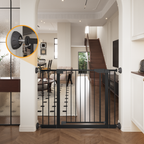 29.5-45.3" Wide Baby Gate with Wall Protector for Stairs