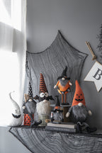 Fabric Sitting Gnome with Beard for Halloween