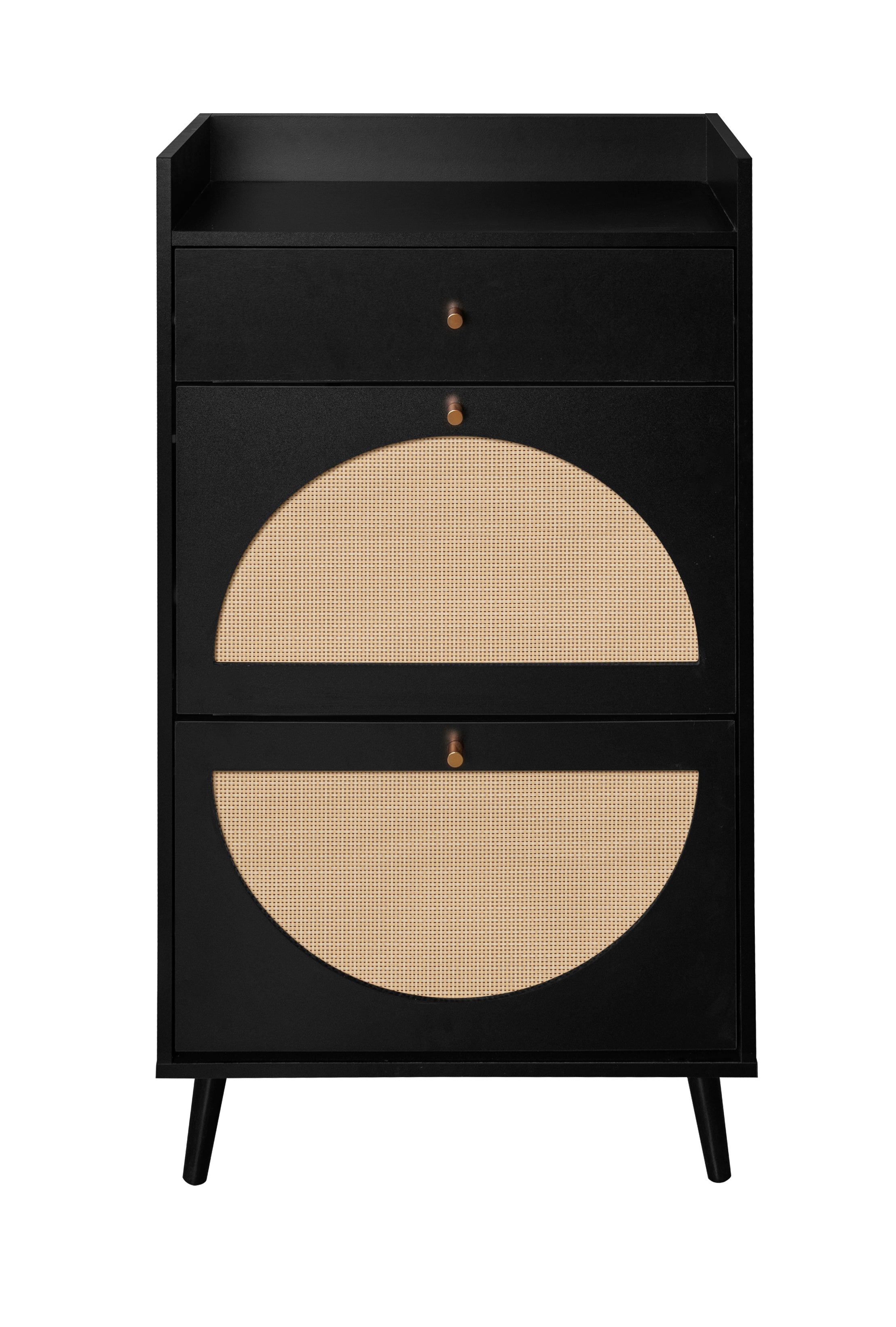 Rattan Allen 2 Door 1 Drawer Cabinet - Shoe Rack