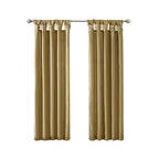 Twist Tab Lined Window Curtain Panel - Bronze