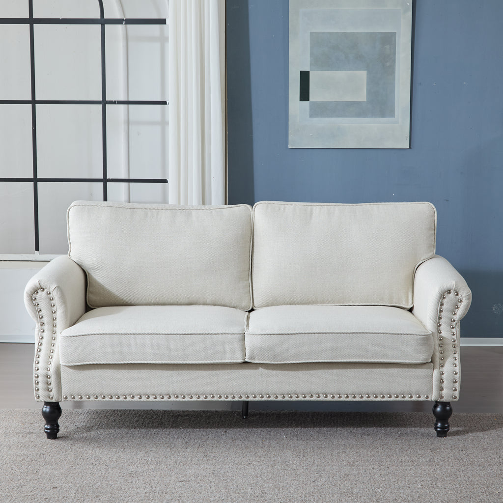 68 Inch Nailhead Trim Couches for Living Room