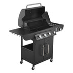 4 Burner Propane Gas Grill with Side Burner