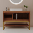 36" Modern Bathroom Vanity with Ceramic Vessel Sink