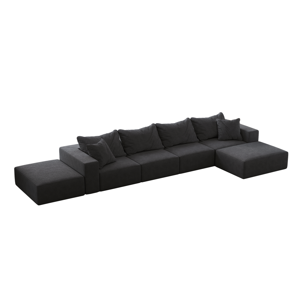 Oversized Sponge Cloud Sofa - Modern Upholstered Sectional Couch