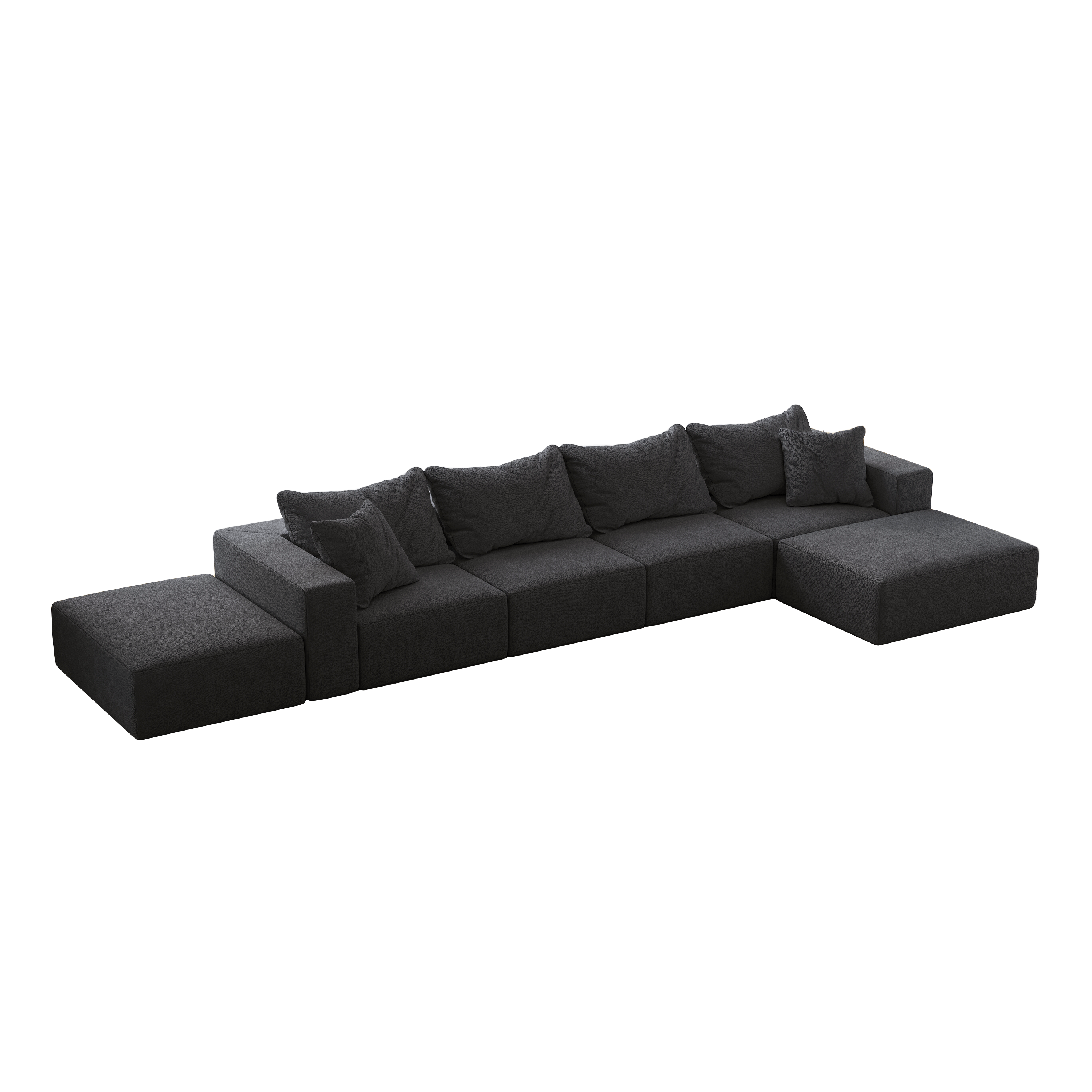 Oversized Sponge Cloud Sofa - Modern Upholstered Sectional Couch