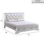 Verona G6735B-KSB King Bed (Mattress Not Included) - Pearl