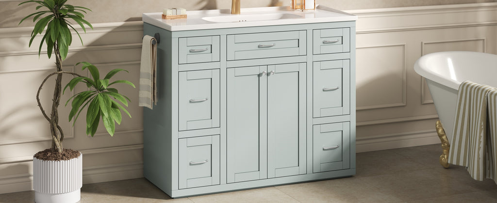 48" Mint Green Bathroom Vanity