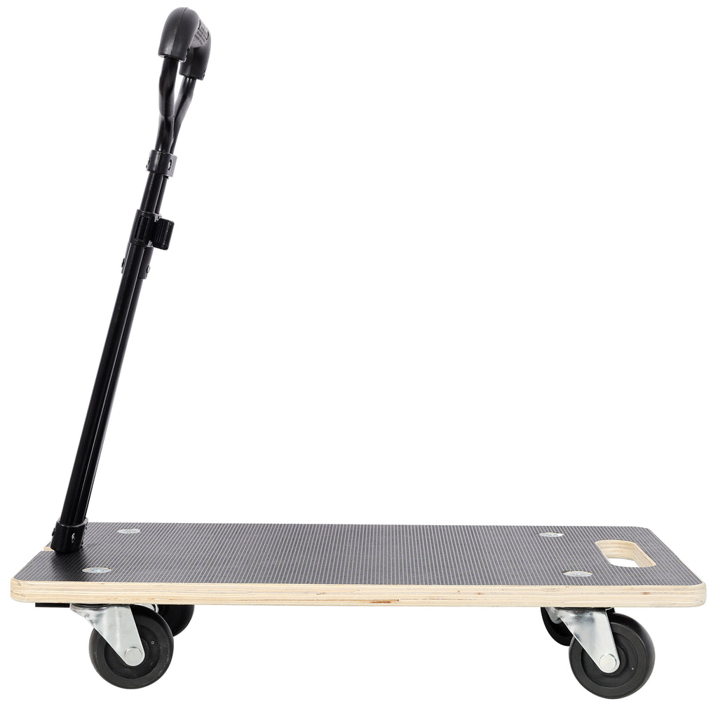 Heavy Duty Wooden Rectangle Moving Dolly with Ergonomic Handle
