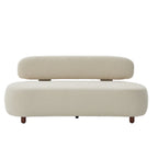 Lunara 66 in. Modern Curved Upholstered Chenille Sofa
