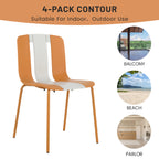 Summer - 4-Pack Modern Striped Color Block Chairs