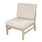 Perla Right Armless Chair - Acacia Wood
