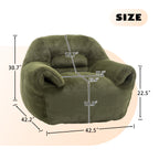 Faux Fur Bean Bag Chair with Back Support