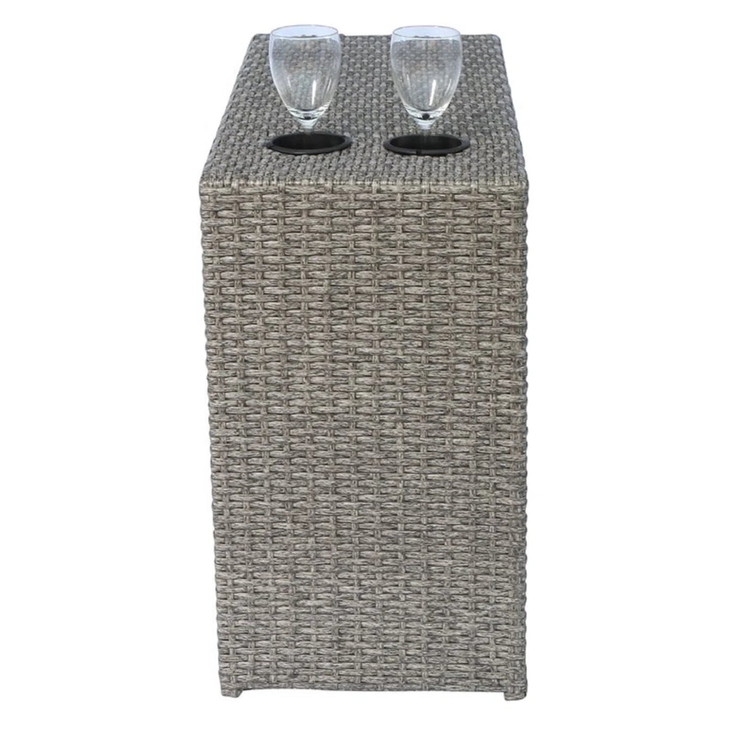 2-Person Wicker Seating Set with Cushions