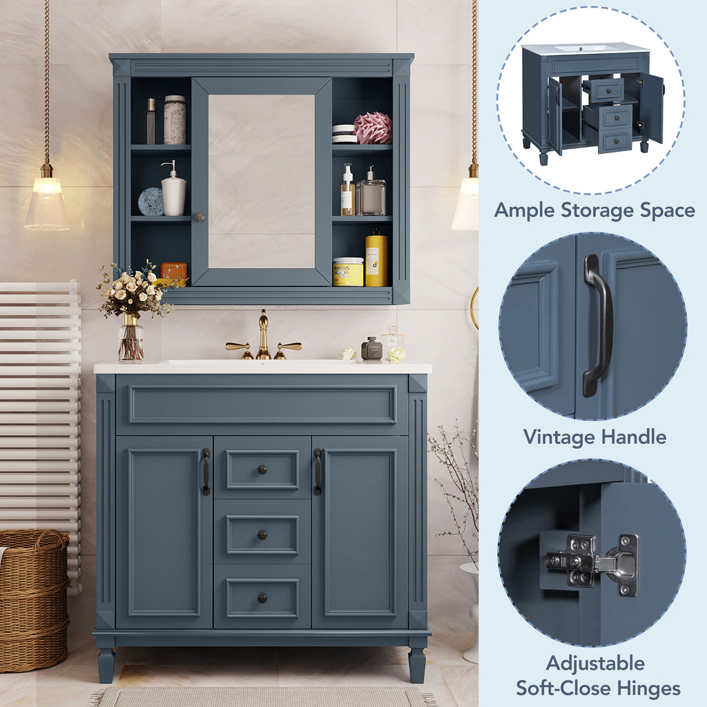 36'' Bathroom Vanity with Top Sink, Royal
