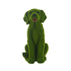 Flocked Dog Garden Statue - 13.78" Resin Figurine