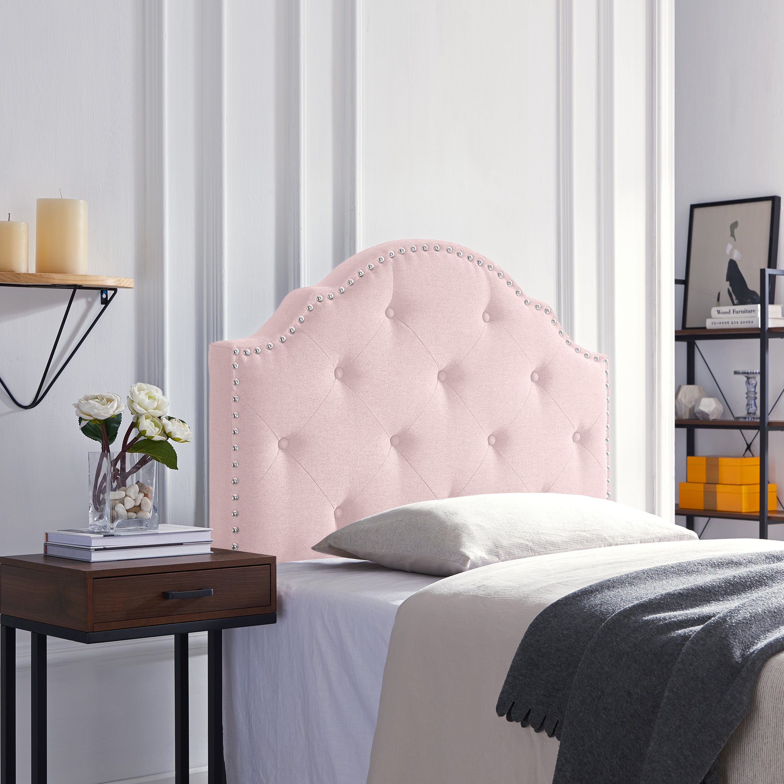 Tufted Upholstered Headboard Twin Size