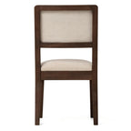 Set of 2 Compact Rubber Wood Dining Chairs