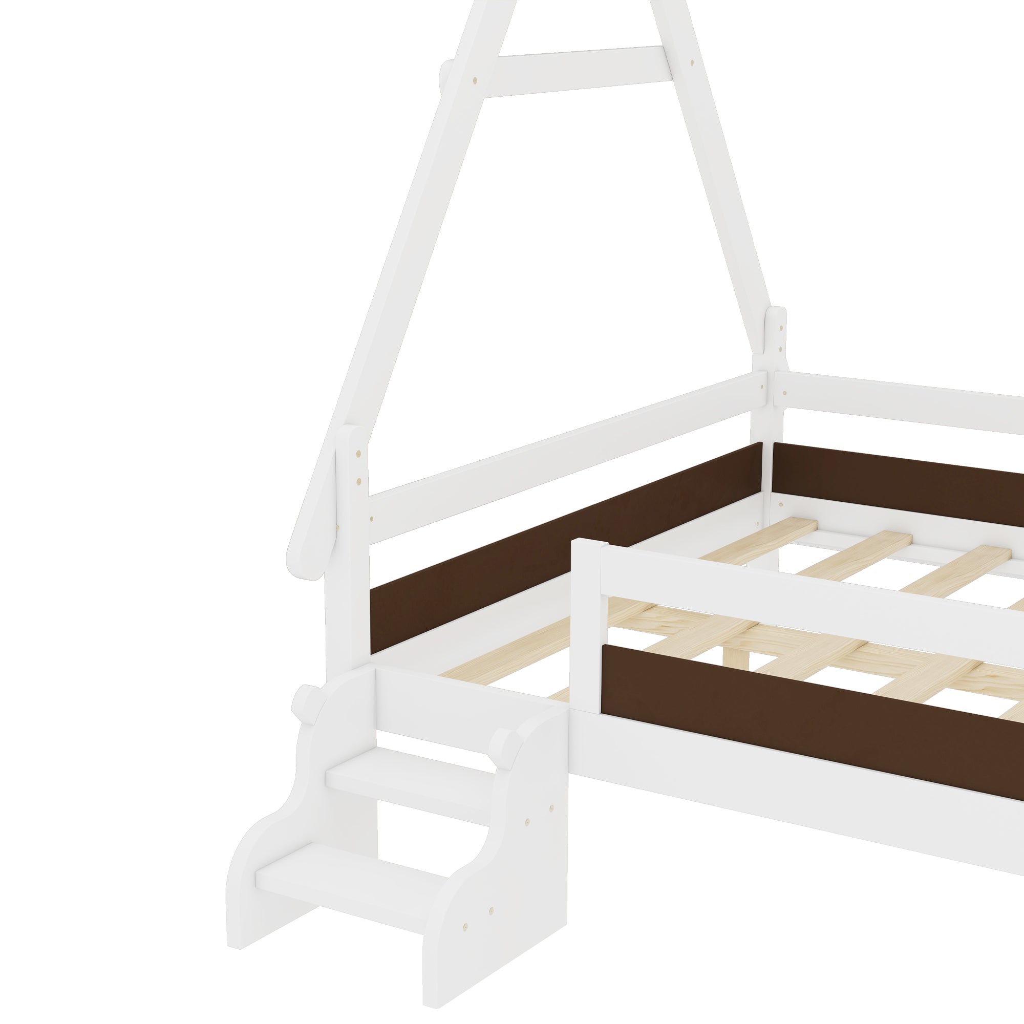 Full House Platform Bed with Stairs