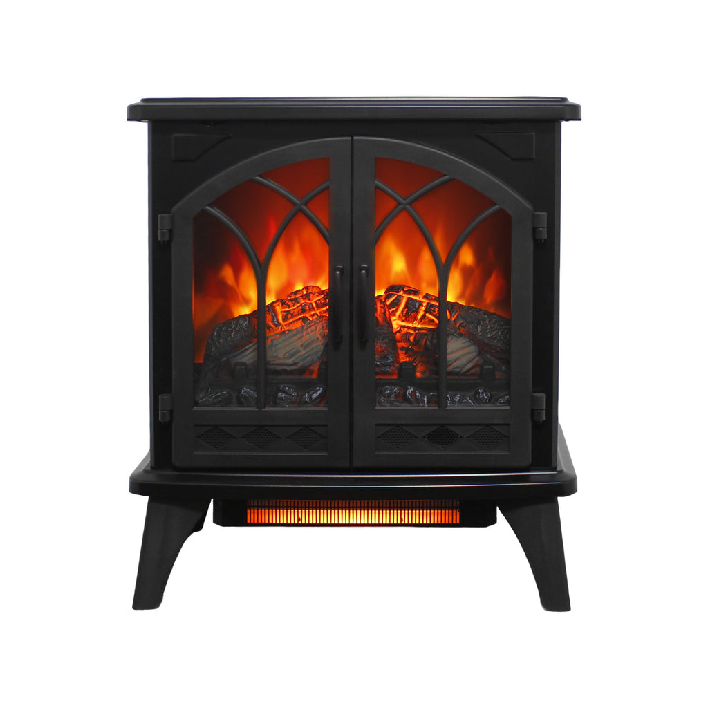 24 Inch 3D Flame Electric Infrared Quartz Fireplace Stove