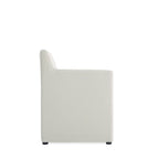 Anna Square Vegan Leather Armchair in Stone