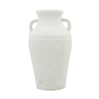 Rustic White Terracotta Tall Vase