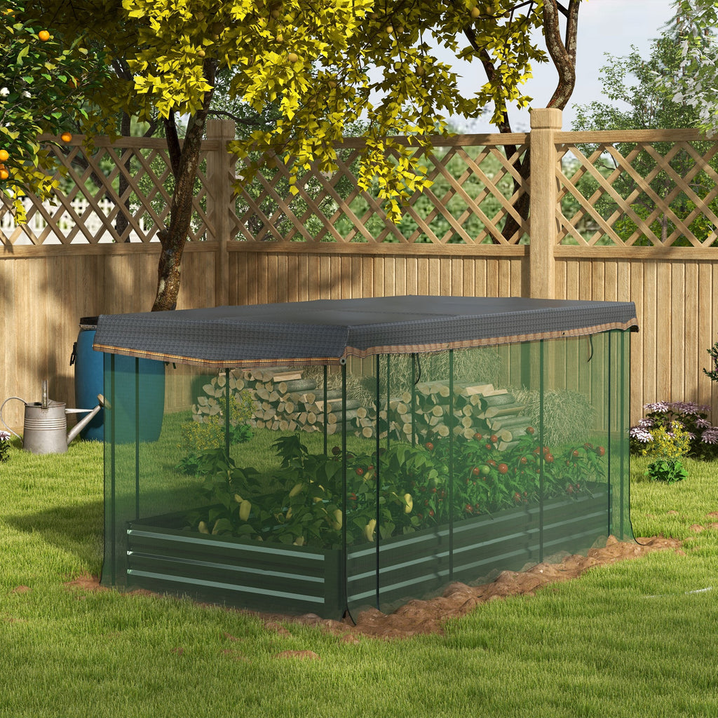 Outsunny 7.3 x 3.4 ft Galvanized Raised Garden Bed
