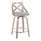 24" Fixed-Height Counter Stool with Swivel in Light