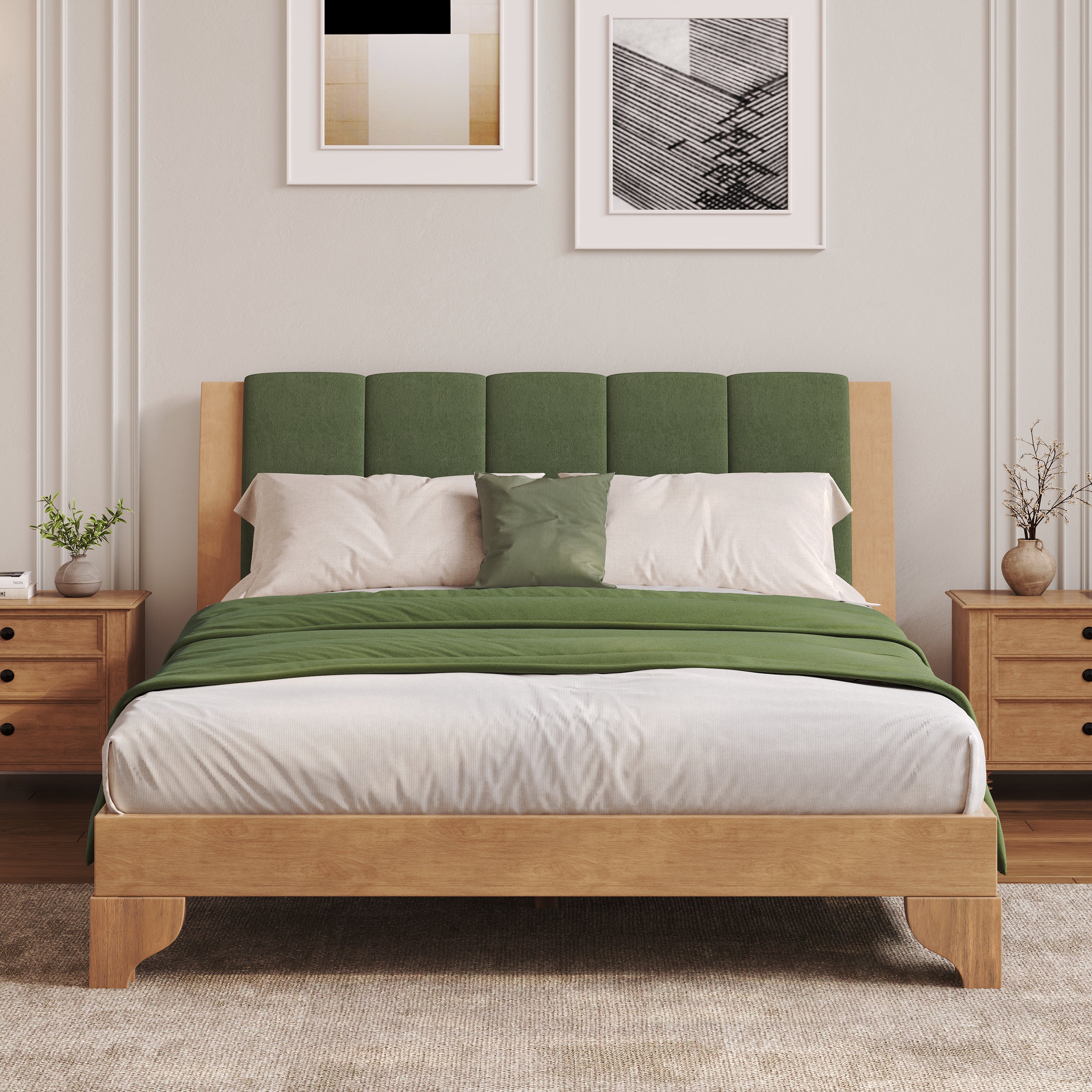 Premium Pine Wood Queen Bed Frame