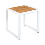 Outdoor Side Table with Teak Wood Top
