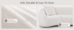 93.31" Minimalist Curved Sofa, 3 Seater
