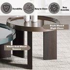 Lakita Dark Blond High Gloss & Smoked Table