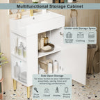21.6" White Left Side Storage Bathroom Vanity