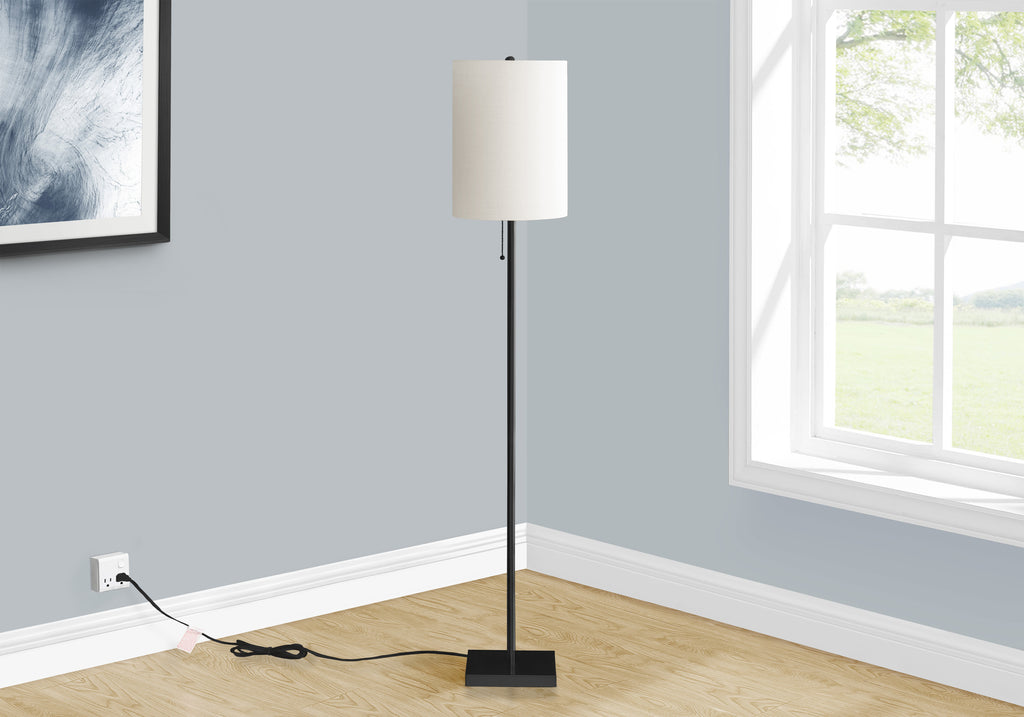 62"h Brass Metal Floor Lamp