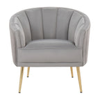 Pleated Waves Contemporary Accent Chair