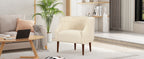 Modern Club Chair with Button-Tufted Back & Tonal Piping